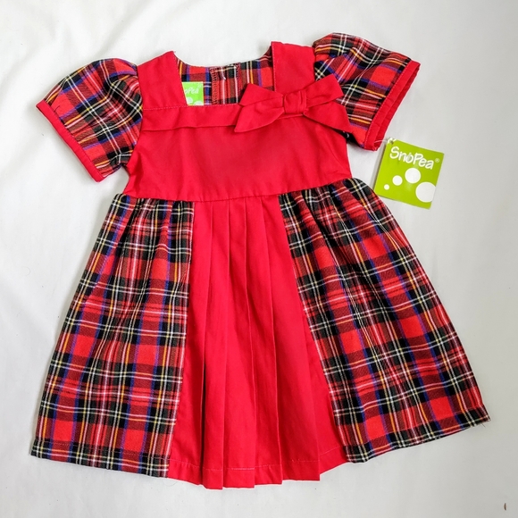 Red Plaid Dress NWT 18 mo - Picture 1 of 5
